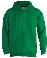 Urheilutakki Adult Hooded + Zipper Sweatshirt "keya" SWZ280, vihreä liikelahja logopainatuksella